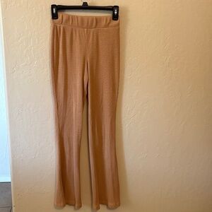 Hippie Rose Tan Ribbed Pajama Pants Size XS Preloved